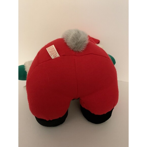 JC Penny Santa Claus Mouse Plush Christmas Stuffed Animal Hat 10” Vintage READ - Picture 10 of 15